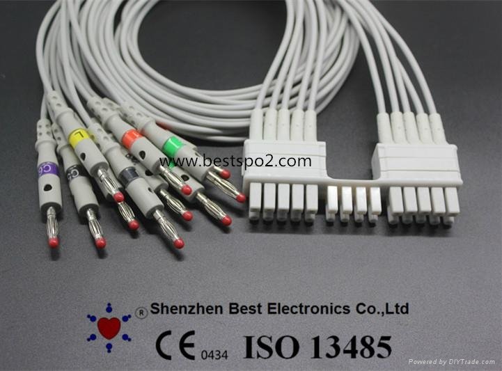 Mortara ELI230 10 Lead ECG EKG Lead Wires Cable