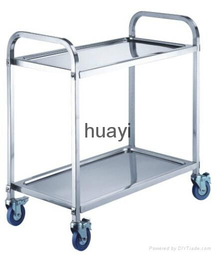 Stainless Steel Three-layers Dining Cart(square tube)