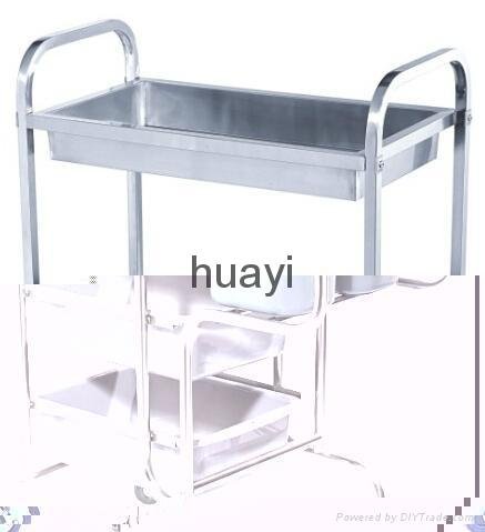 Stainless Steel Three-layers Dining Cart(square tube) 4