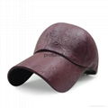 Winter warm Women high quality seven colors PU cap  4