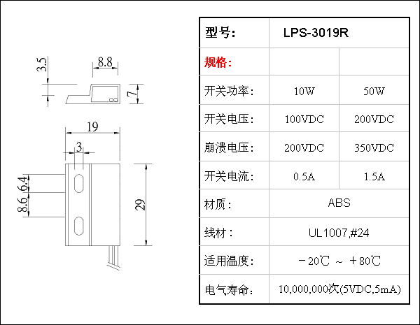 PROXIMITY SENSORS PS-3019 4