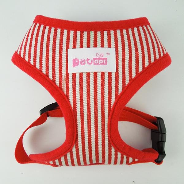 Fashion stripe design soft Nylon Puppy Comfort Harness