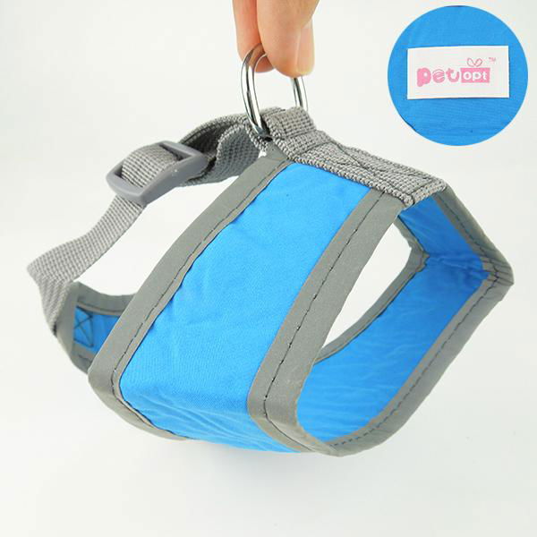 Blue nylon eco-friendly pet dog harness vest  2