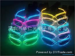 EL glasses,flashing 10 colors