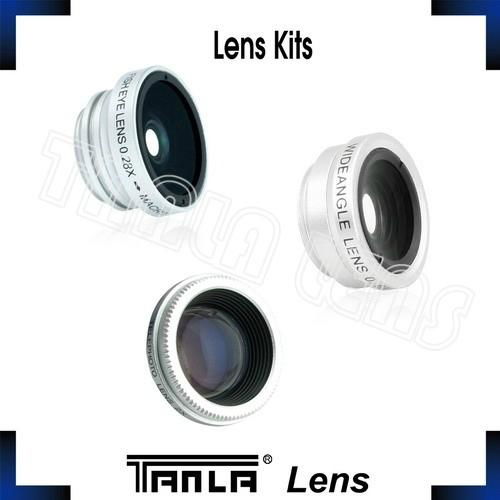 3 in 1 Lens Kits fisheye+wide angle+2X telephoto lens for iphone