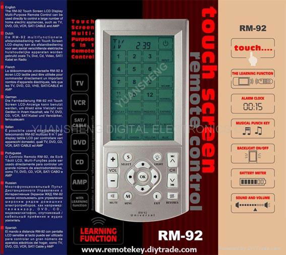 RM-92 Touch Screen Remote Control