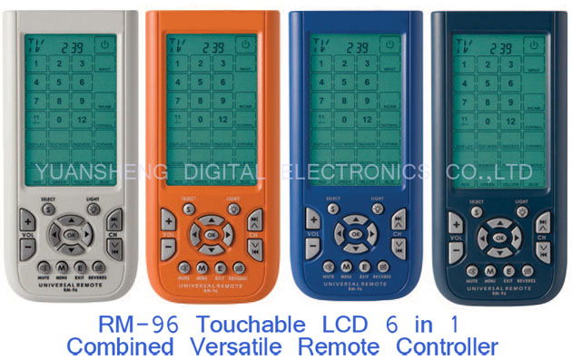 Touchable LCD 6 in 1 Remote Controller