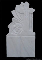 white marble tombstone