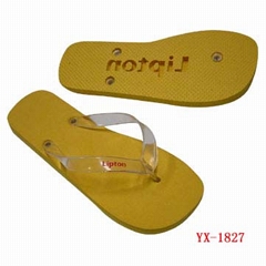 SLIPPERS WITH DIE CUT LOGO ON SOLE