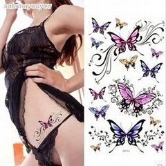butterfly women design temporary tattoo henna