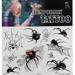 spider temporary body skin tattoo sticker 