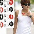 sexy red lips temporary tattoo sticker 1