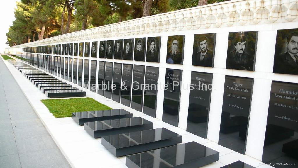 Carved Crystal White marble & Shanxi Black granite 2