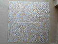 Mesh 15x15mm/300x300mm White MOP Mosaic Tile, Butt-joint gap format 2