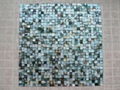 Mesh 20x20mm/300x300mm Blacklip Seashell MOP Mosaic Tile, Butt-joint gap format 2