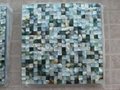 Mesh 15x15mm/300x300mm Blacklip Seashell MOP mosaic tile, Butt-joint gap format 2