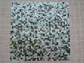Mesh 15x15mm/300x300mm Blacklip Seashell MOP mosaic tile, Butt-joint gap format 3