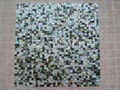 Mesh 15x15mm/300x300mm Blacklip Seashell MOP mosaic tile, Butt-joint gap format