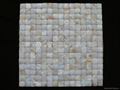 3D White MOP Mosaic tile 20x20mm/300x300mm, butt-joint gap format 1