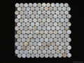 Dia. 25mm White MOP mosaic tile