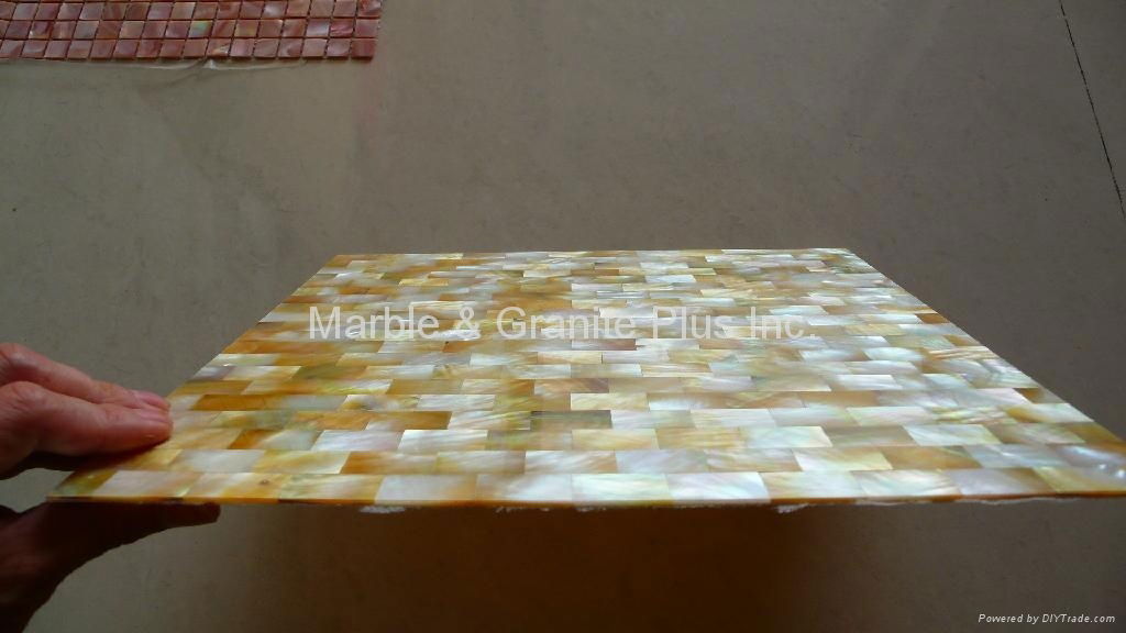 300x300x3mm solid Yellowlip Seashell MOP tile