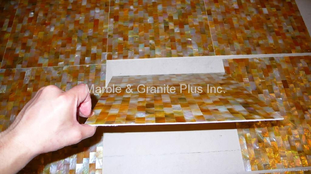 300x300x3mm solid Yellowlip Seashell MOP tile