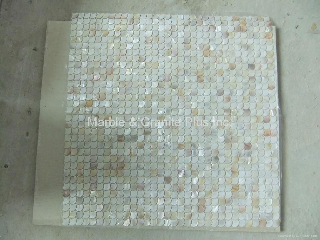 Mesh Peacock White MOP mosaic tiles 5