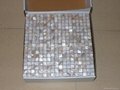 mesh 15x15mm/305x305x2mm white Mother of Pearl mosaic tile, with open grout gap 4