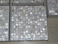 mesh 20x20mm/326x326x2mm white Mother of Pearl mosaic tile, with open grout gap  3