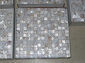 mesh 20x20mm/326x326x2mm white Mother of Pearl mosaic tile, with open grout gap 