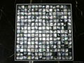 mesh 20x20mm/326x326mm Black Mother of Pearl mosaic tile, with open grout gap   2