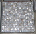 mesh 20x20mm/326x326x2mm white Mother of Pearl mosaic tile, with open grout gap  1