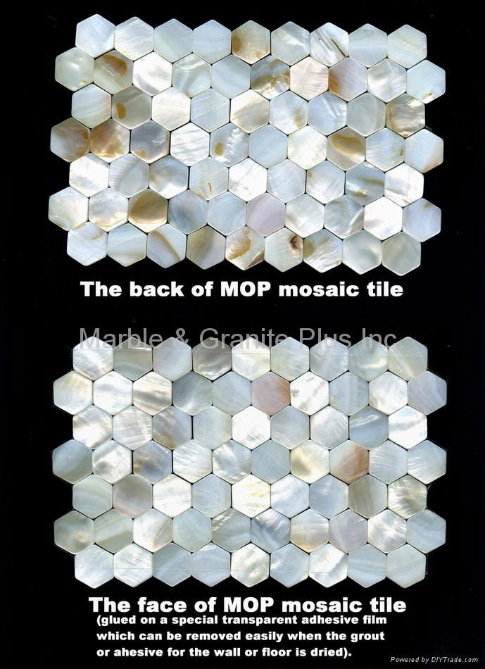 plastic mounted MOP mosaic tile