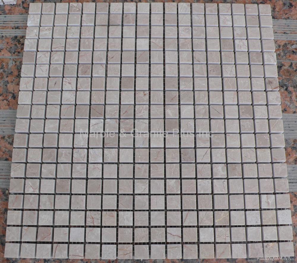 Chinese version of Crema Marfil marble mosaic tile