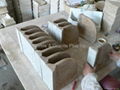 Carved Travertine Corner Shelves