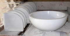 White marble corner & sink