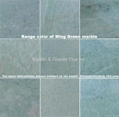 Range color of Ming Green marble