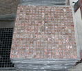 Agate Red / Strata Tan marble mosaic tile