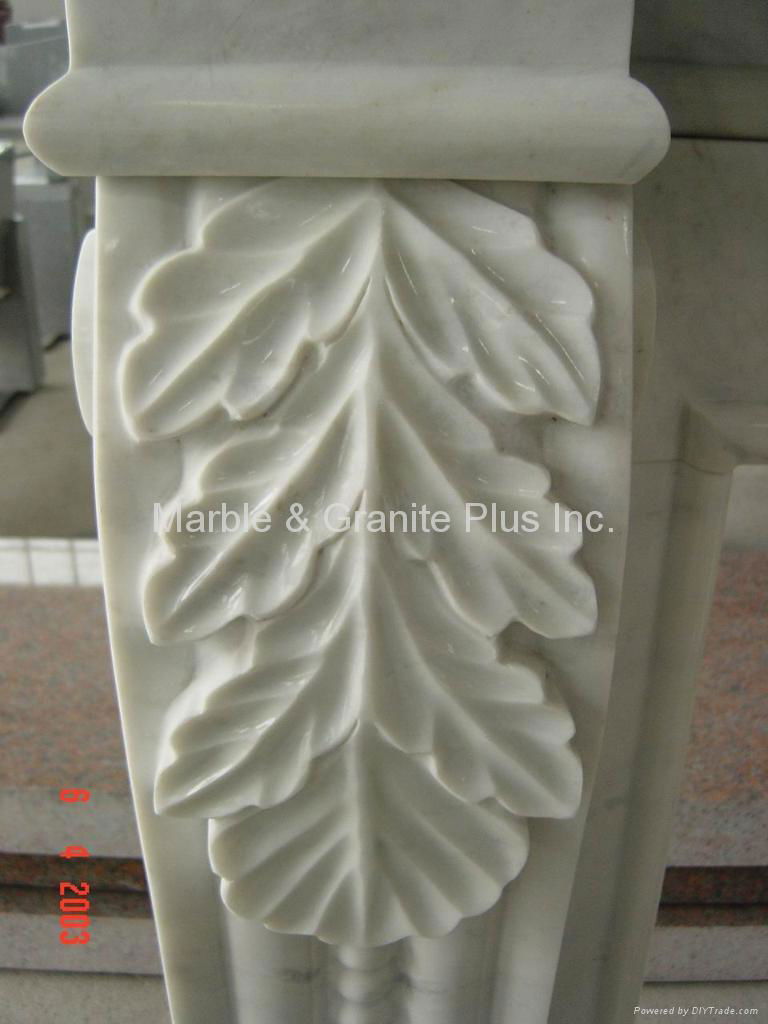 China white marble fireplace 2