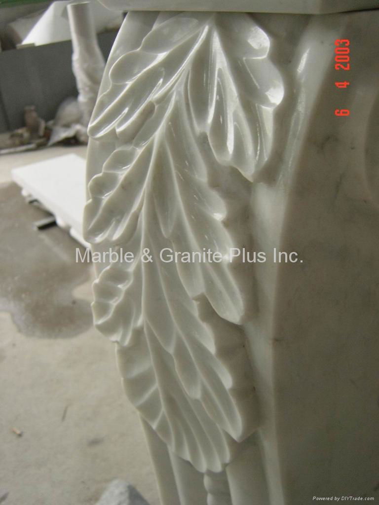 China white marble fireplace 4