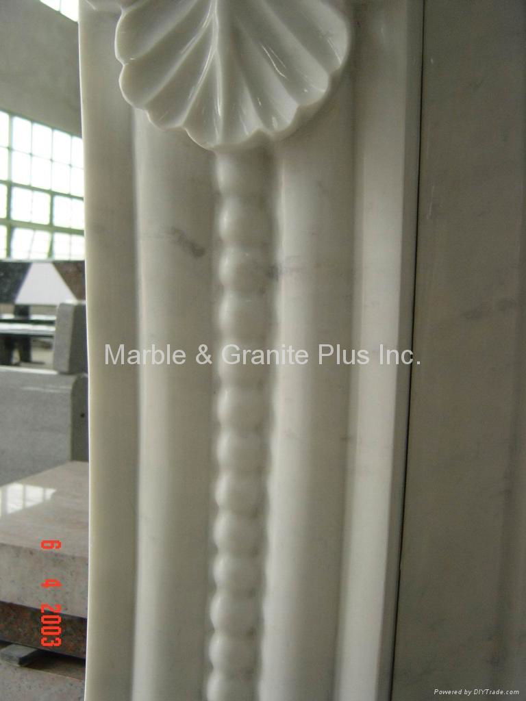 China white marble fireplace 5