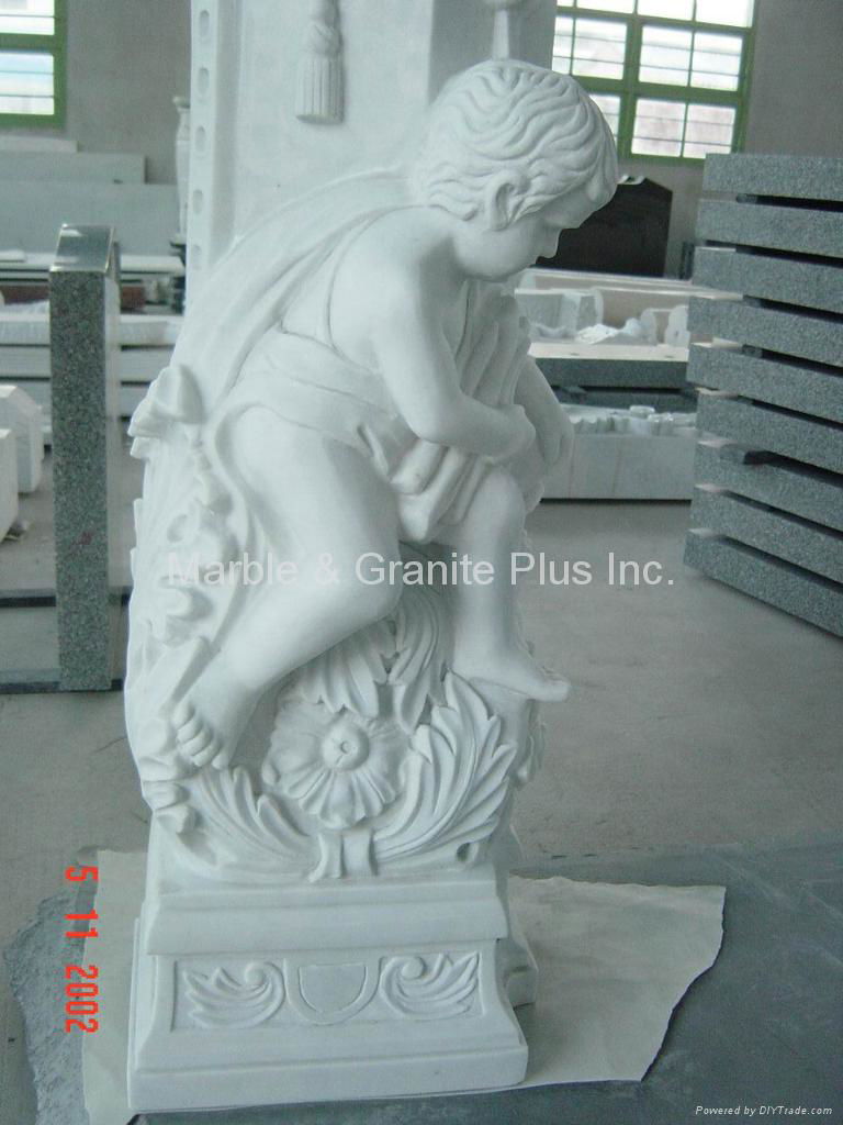 China White marble fireplace 4
