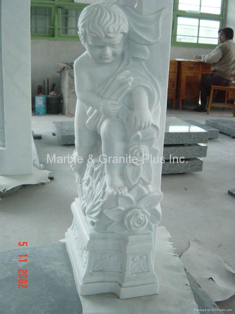 China White marble fireplace 5