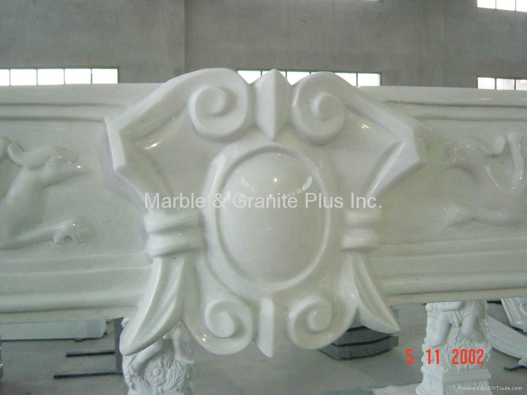China White marble fireplace 3