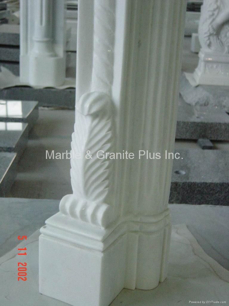 China White marble fireplace 5