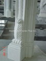 China White marble fireplace