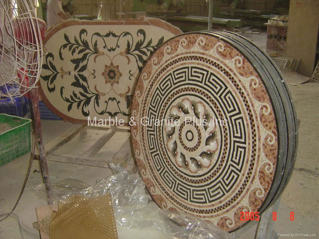 Solid Marble Mosaic Medallion 2