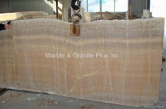 Honey Onyx unpolished slab