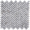 Snow White Herringbone Mosaic Tile 1