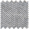 Snow White Herringbone Mosaic Tile 3